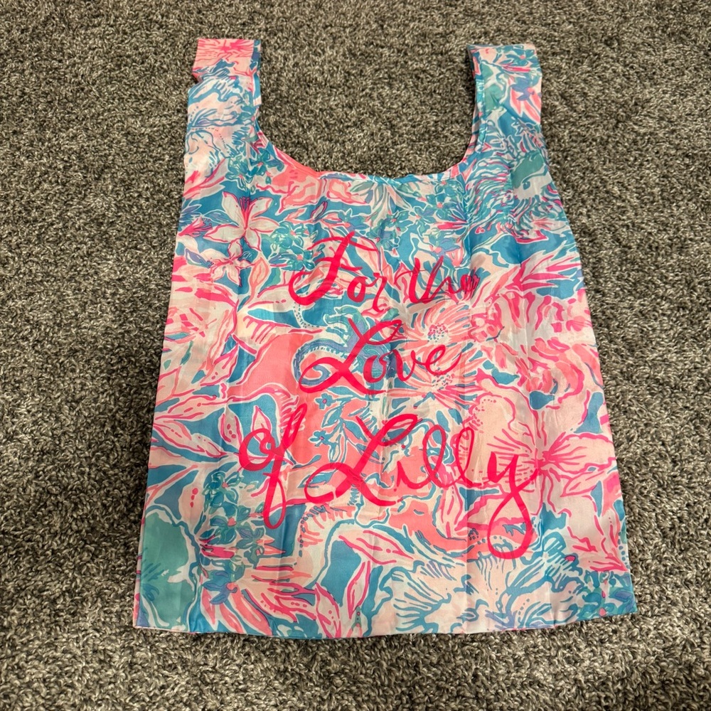 For the Love of Lilly Pulitzer Reusable Packable Lightweight Nylon Shopper Tote